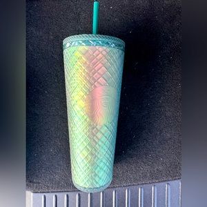 Starbucks Jeweled peacock green Venti Cup new